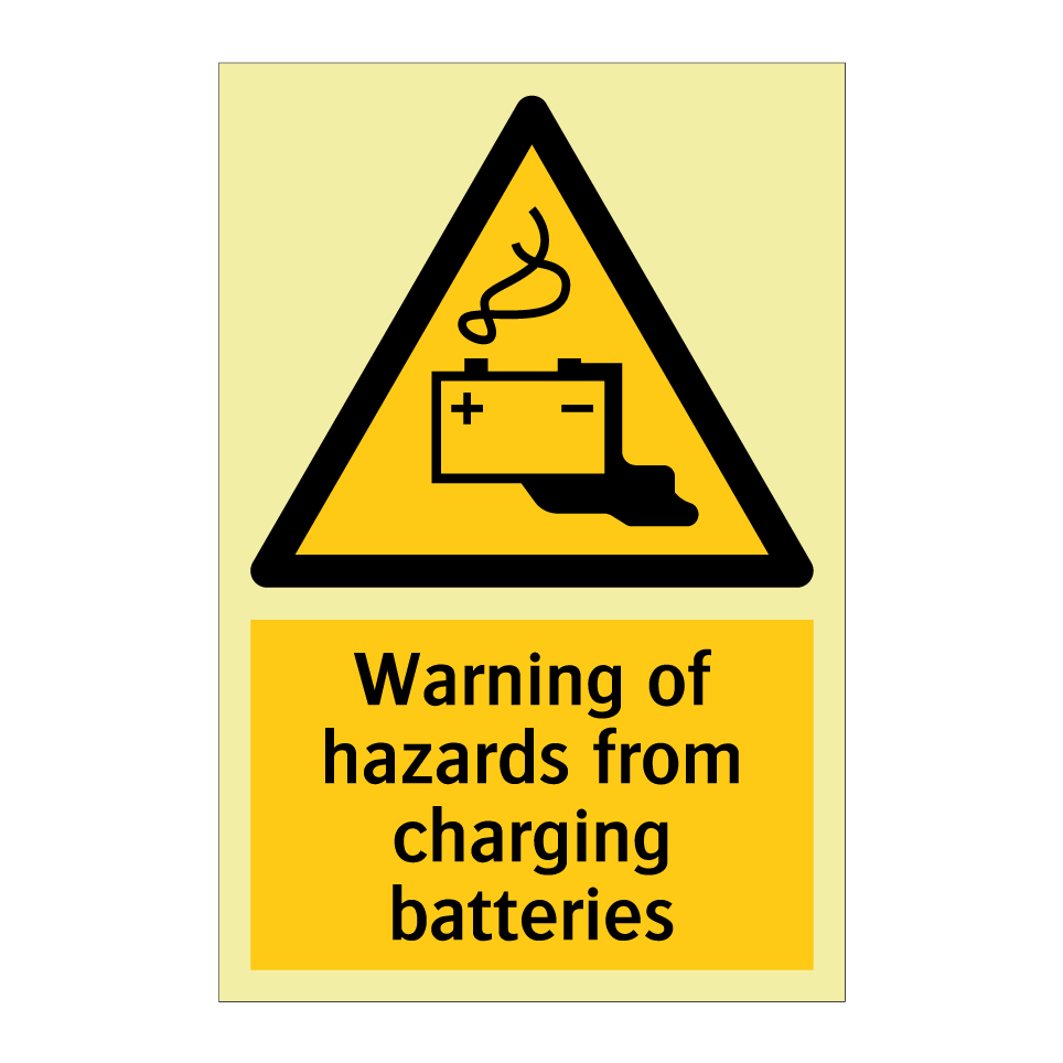 Warning of hazards from charging batteries