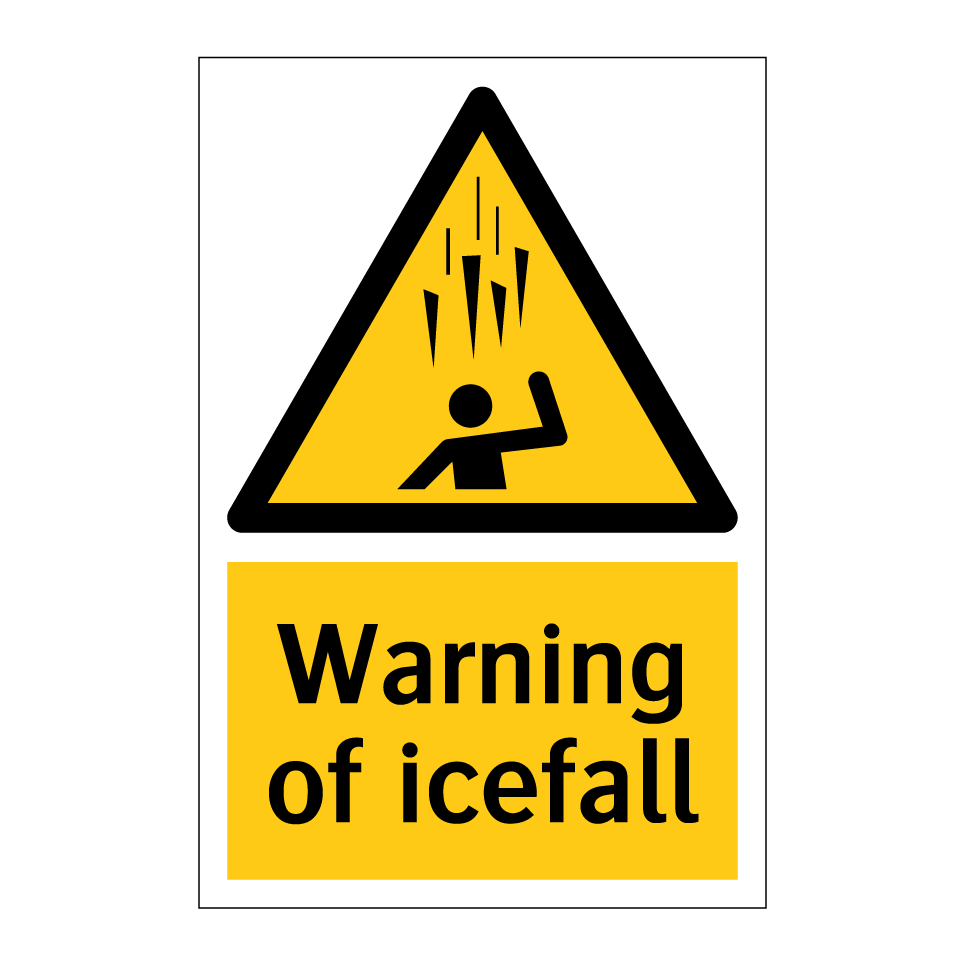 Warning of icefall