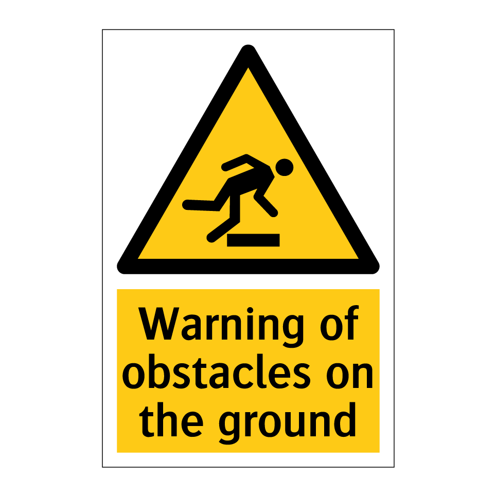 Warning of obstacles on the ground