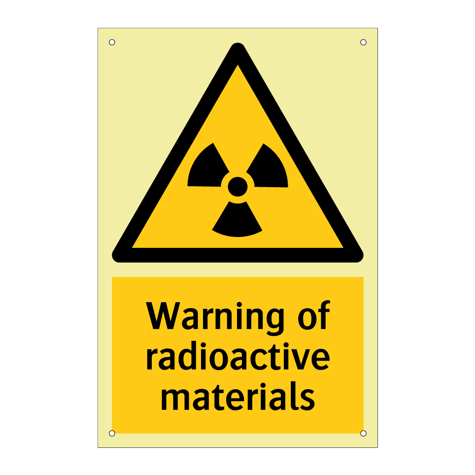 Warning of radioactive materials