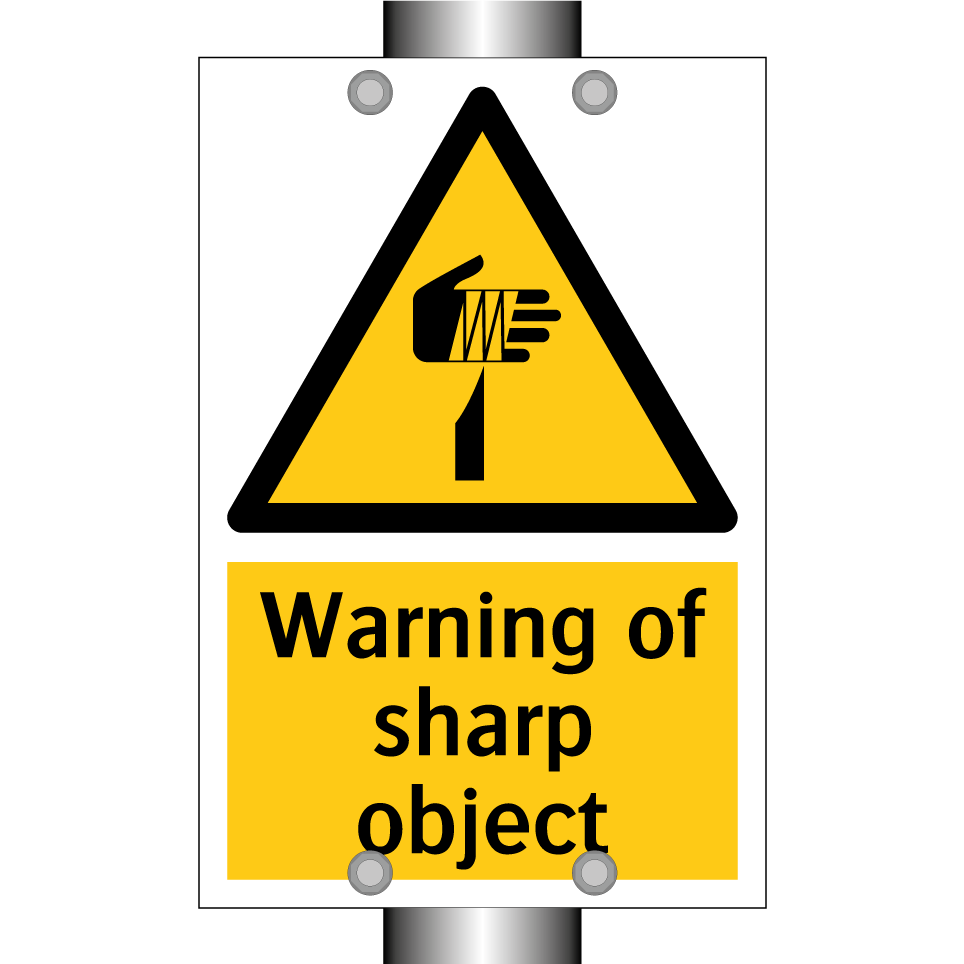 Warning of sharp object