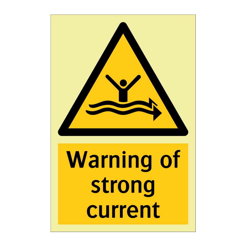 Warning of strong current