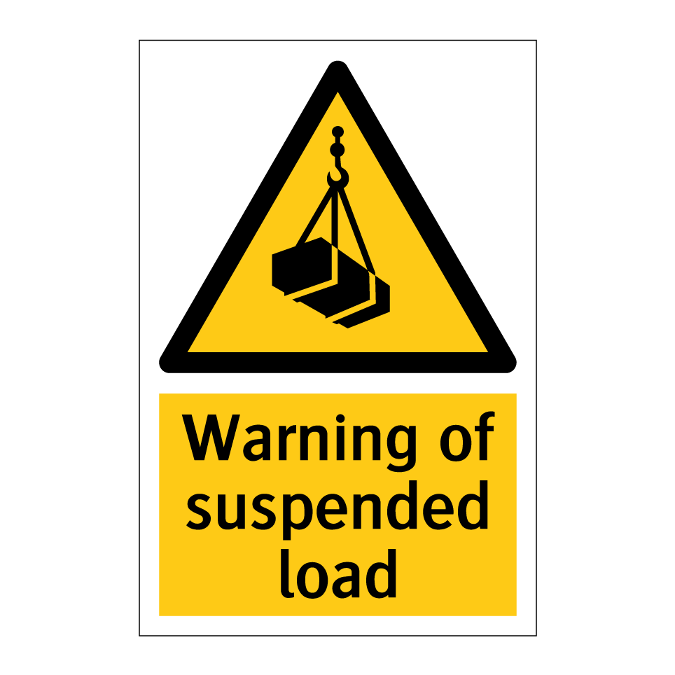 Warning of suspended load