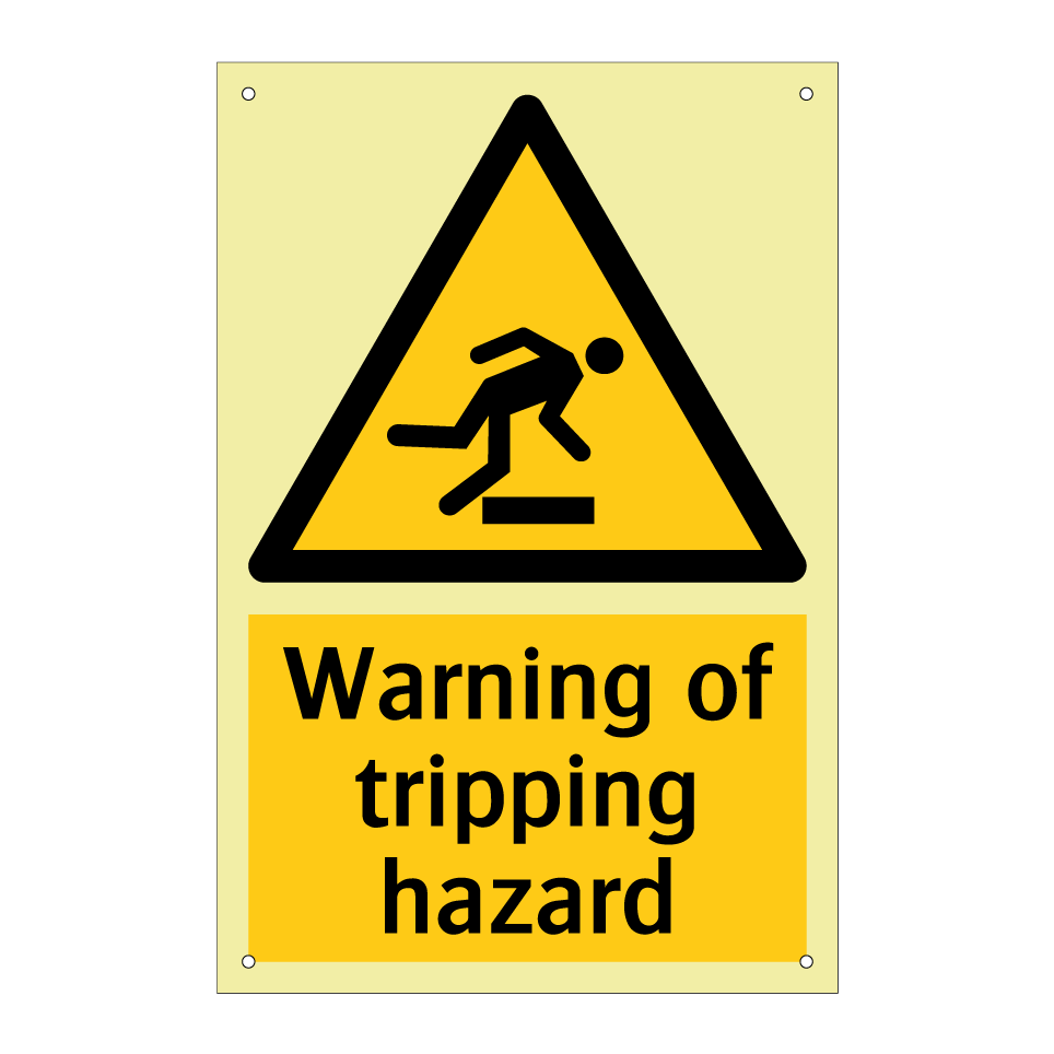 Warning of tripping hazard