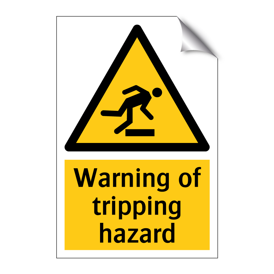 Warning of tripping hazard