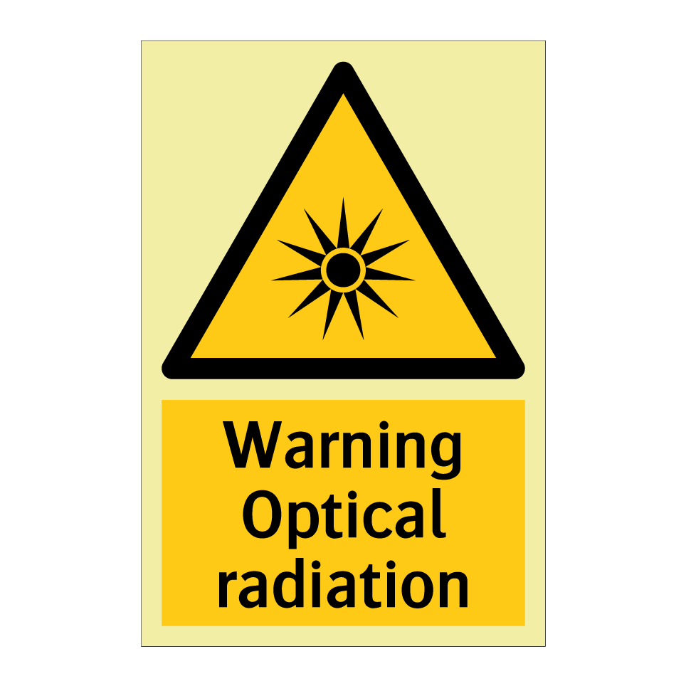 Warning Optical radiation