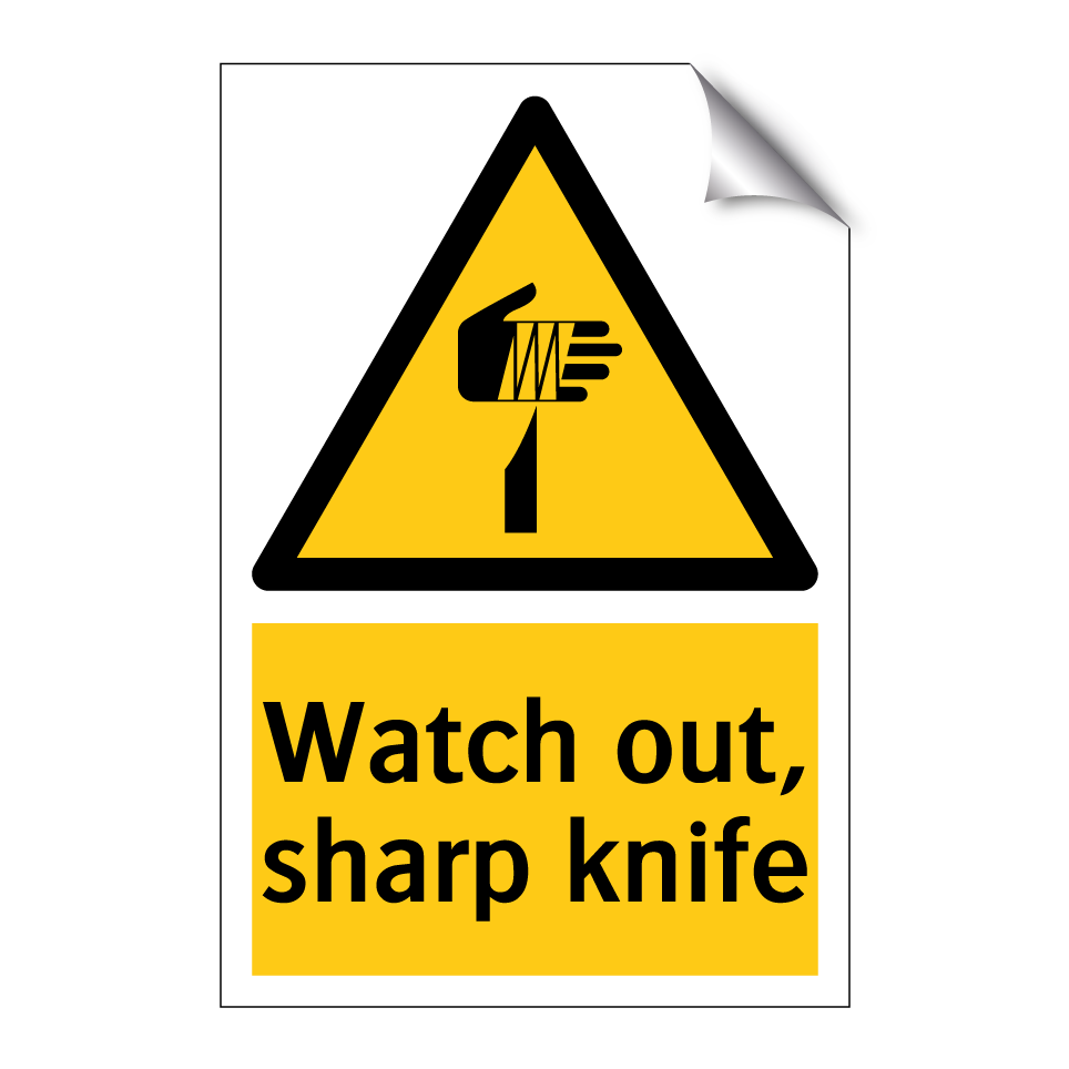 Watch out, sharp knife