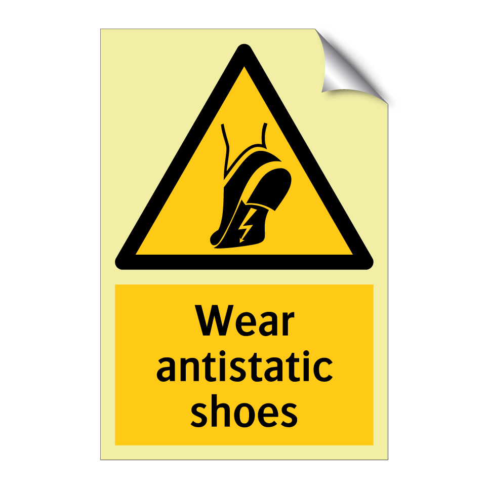 Wear antistatic shoes