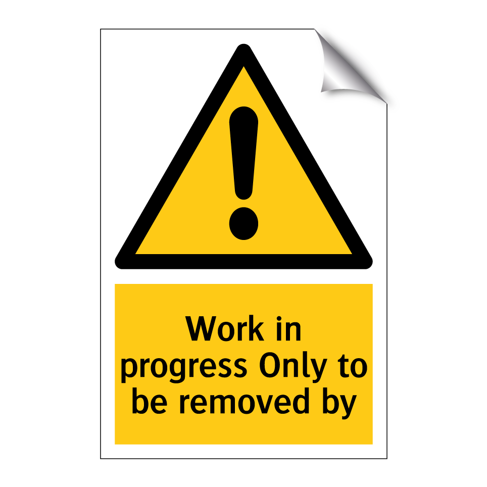 Work in progress Only to be removed by