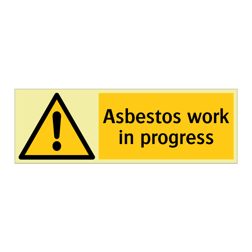 Asbestos work in progress