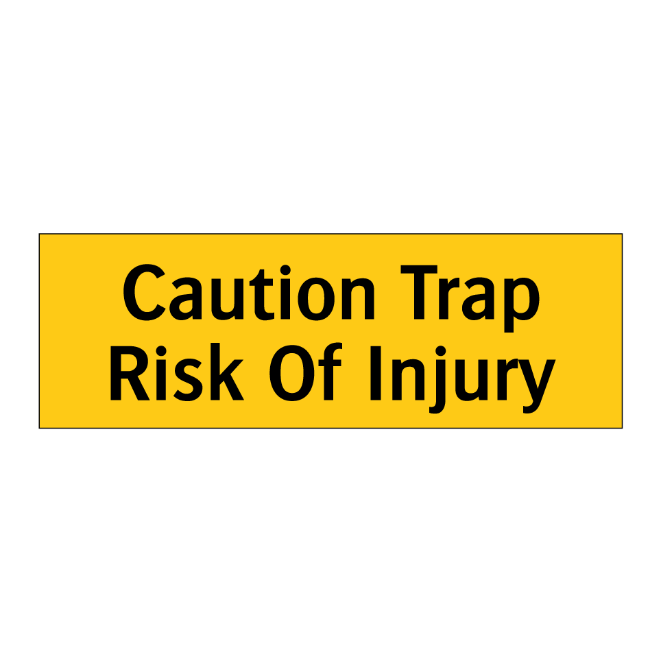 Caution Trap Risk Of Injury
