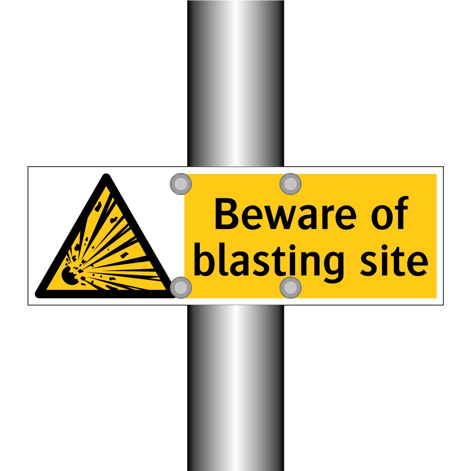Beware of blasting site