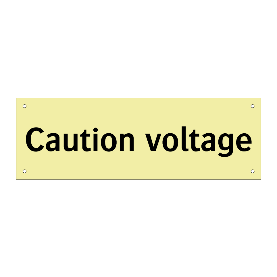 Caution voltage