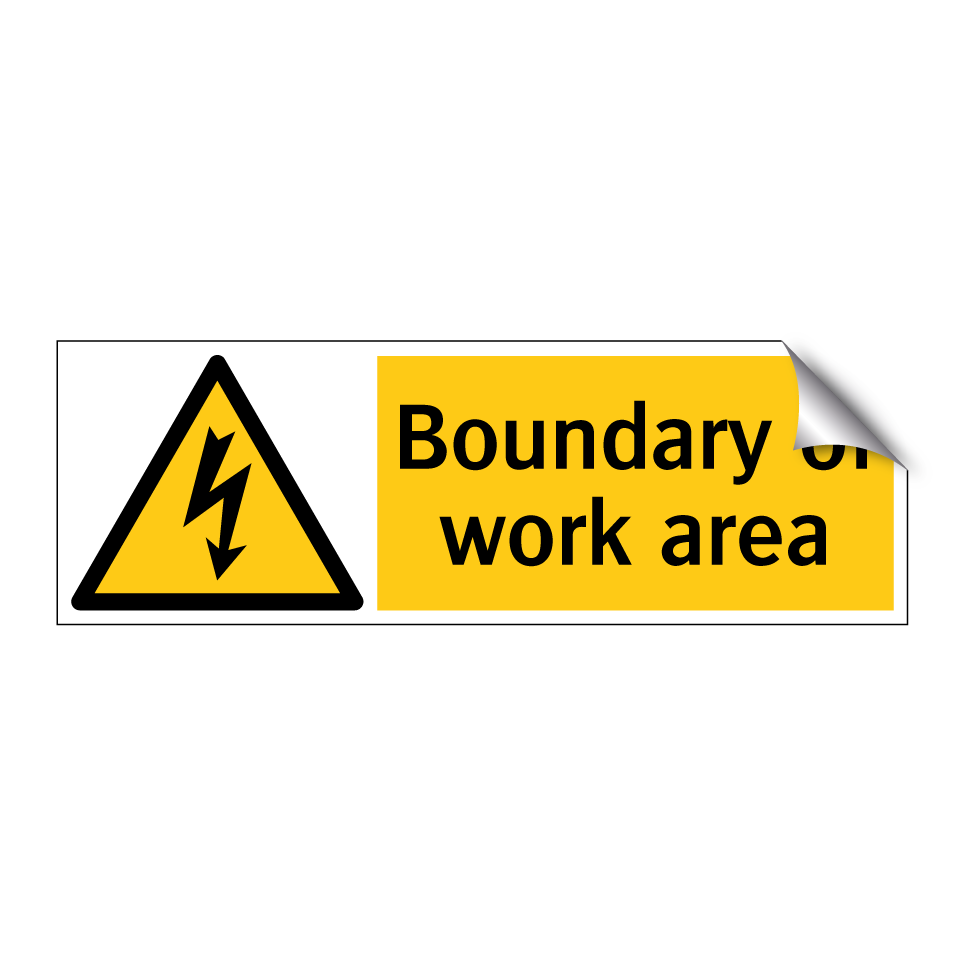 Boundary of work area