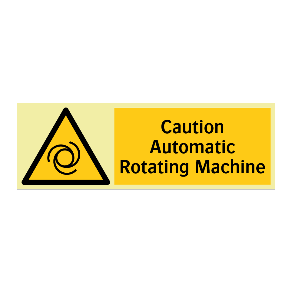 Caution Automatic Rotating Machine