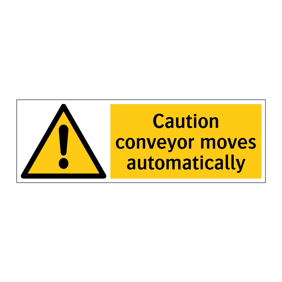 Caution conveyor moves automatically