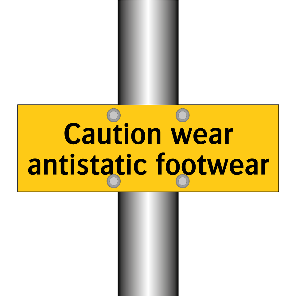 Caution wear antistatic footwear