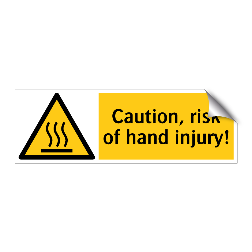 Caution, risk of hand injury!