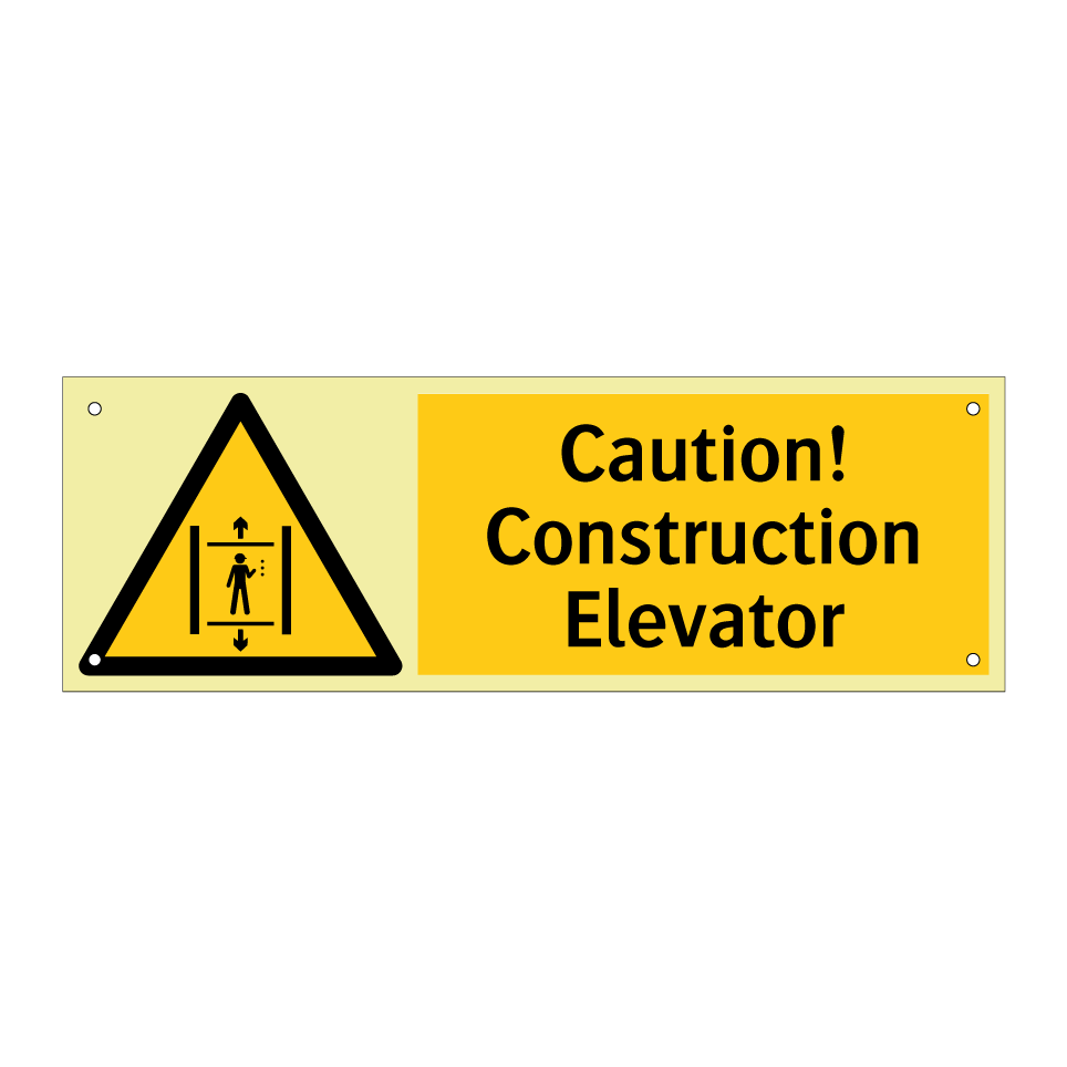 Caution! Construction Elevator