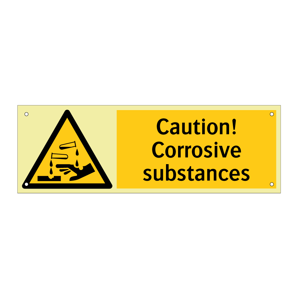 Caution! Corrosive substances