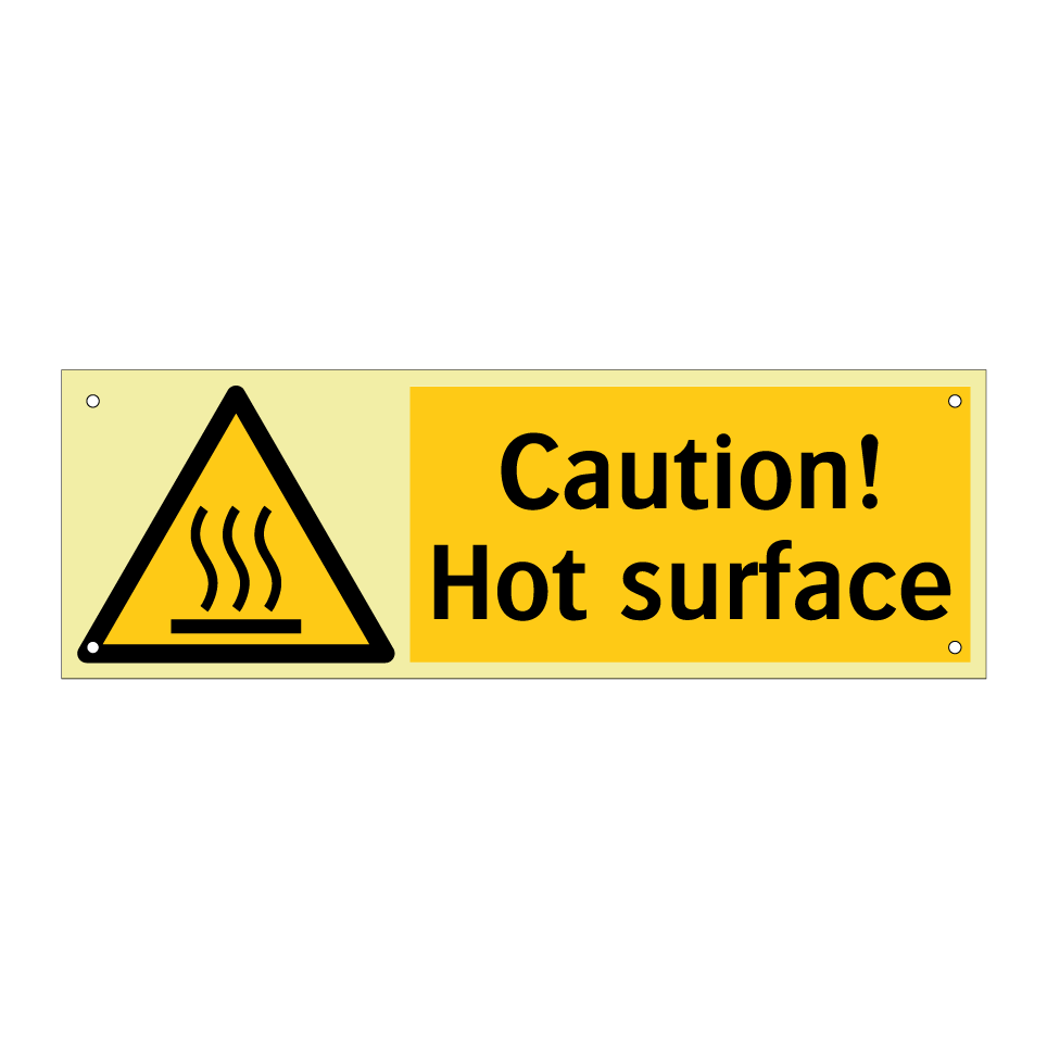Caution! Hot surface