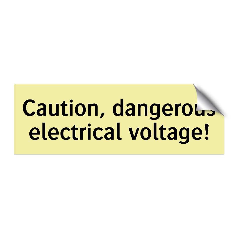 Caution, dangerous electrical voltage!