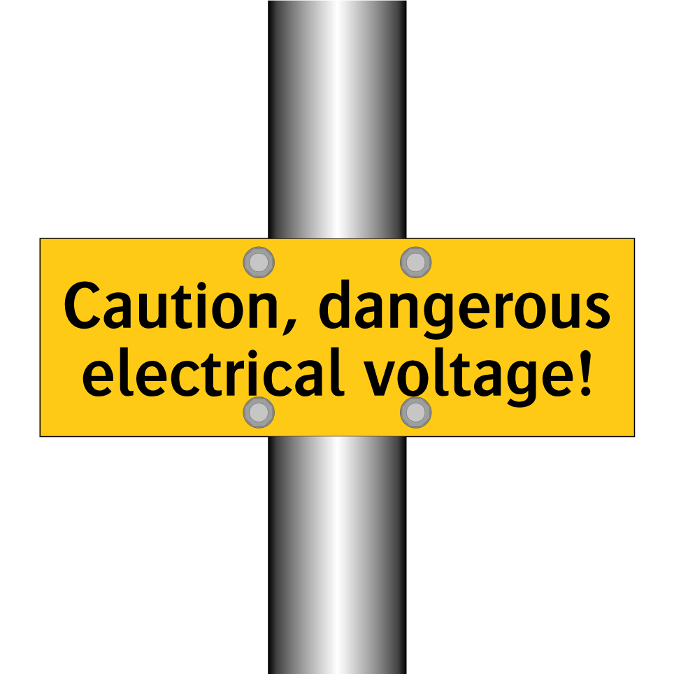 Caution, dangerous electrical voltage!
