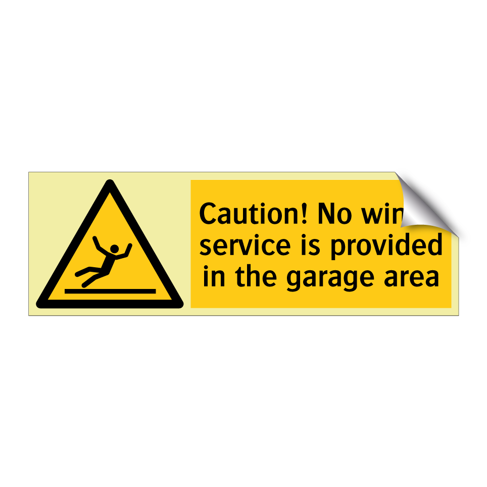 Caution! No winter service is provided in the garage area