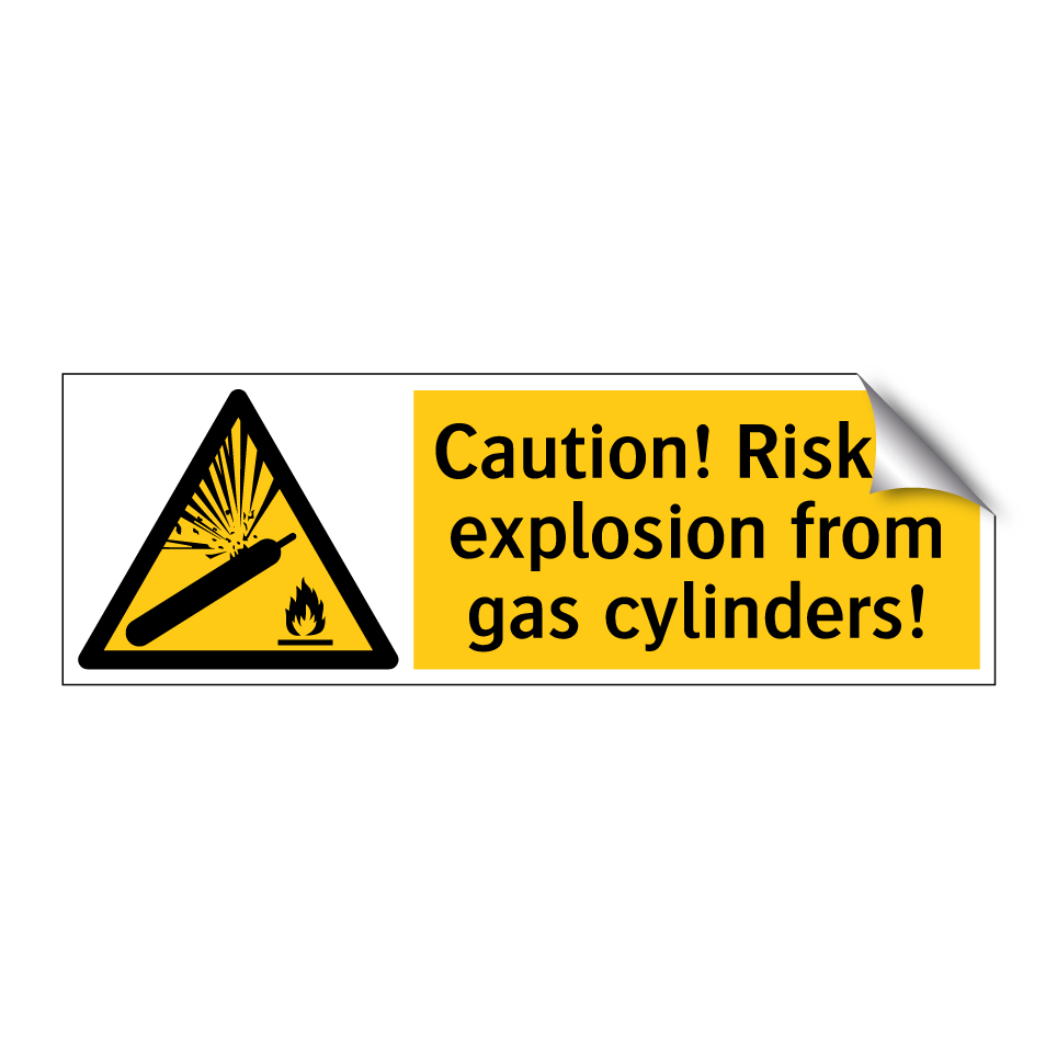 Caution! Risk of explosion from gas cylinders!