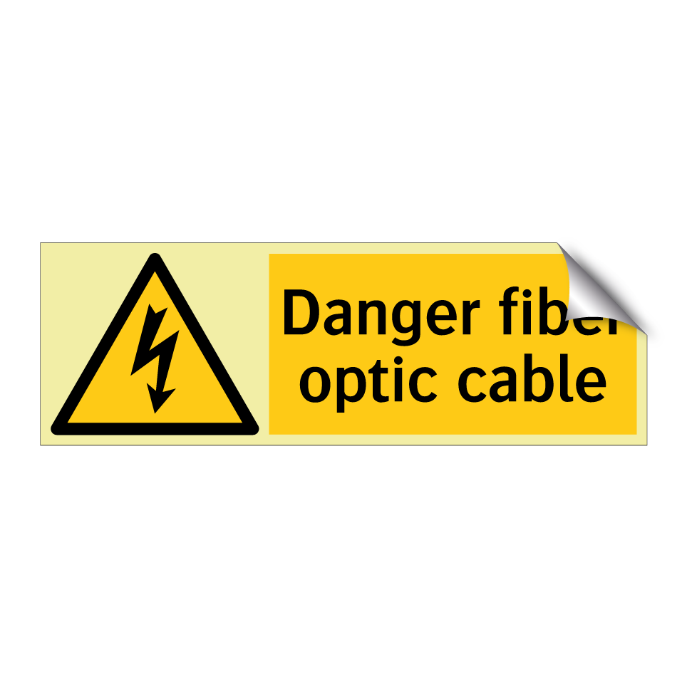 Danger fiber optic cable