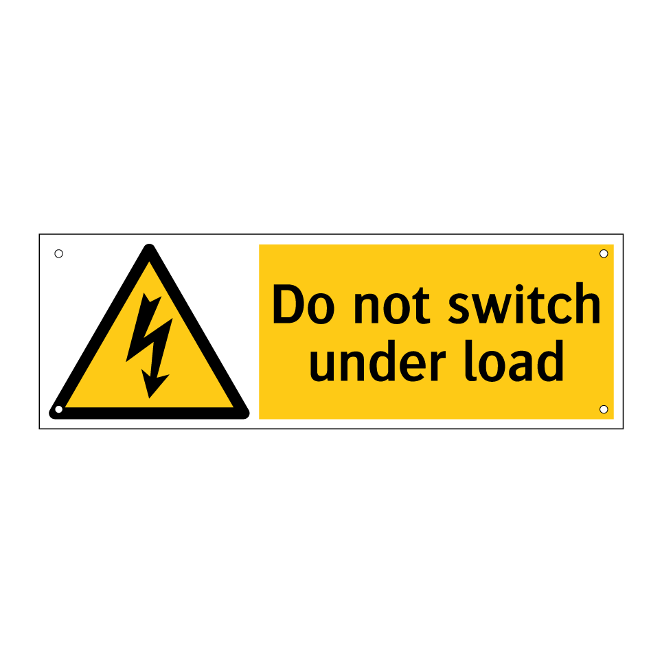 Do not switch under load