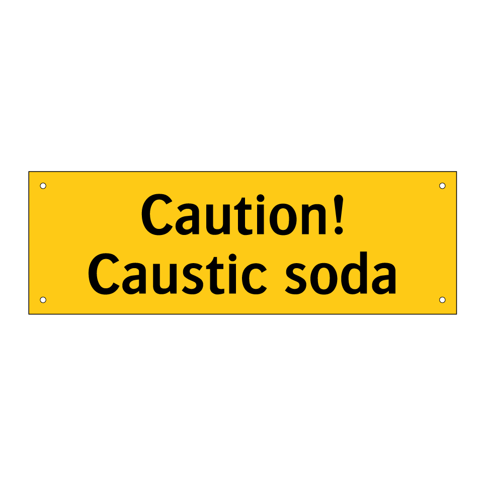 Caution! Caustic soda