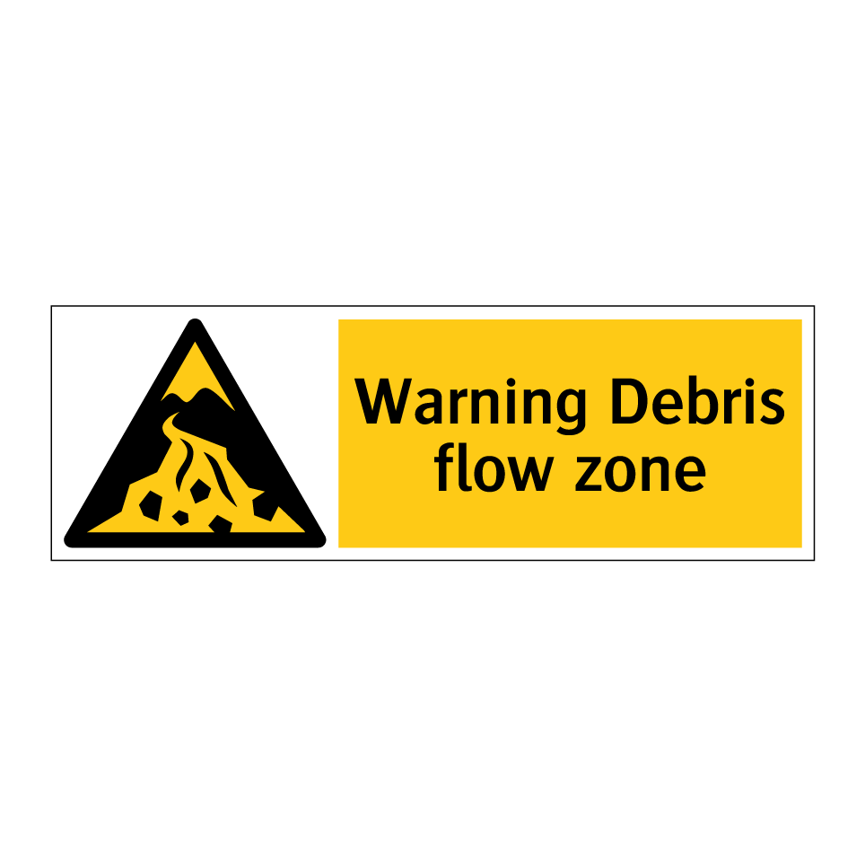 Warning Debris flow zone