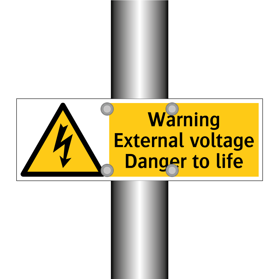 Warning External voltage Danger to life