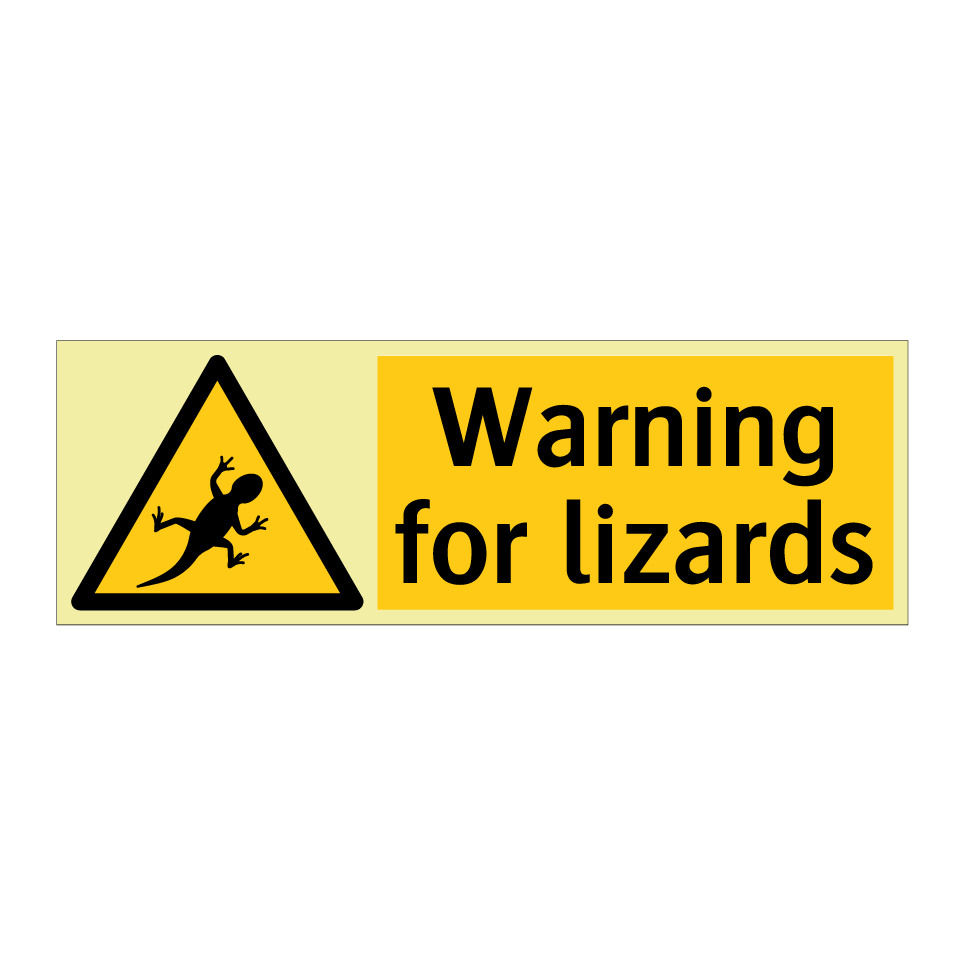 Warning for lizards