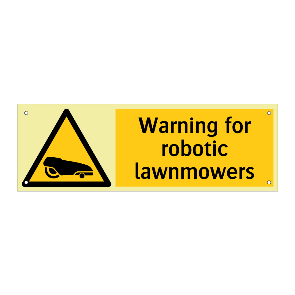 Warning for robotic lawnmowers