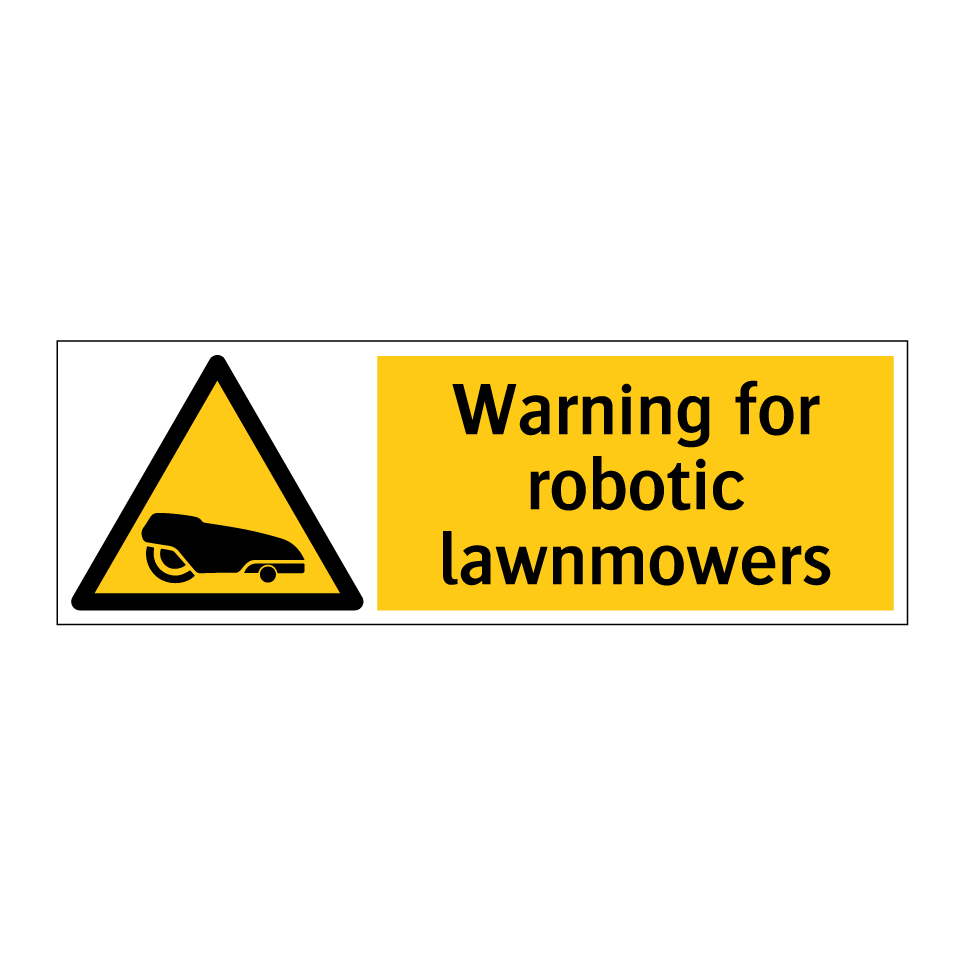 Warning for robotic lawnmowers