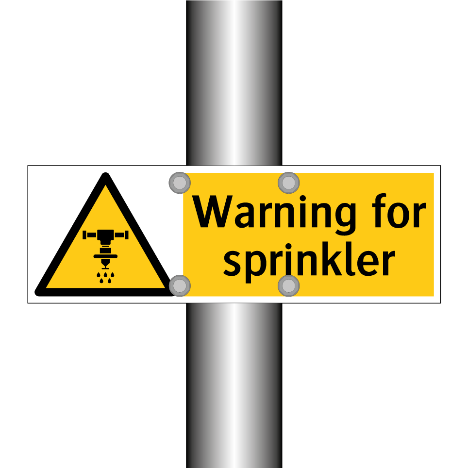 Warning for sprinkler