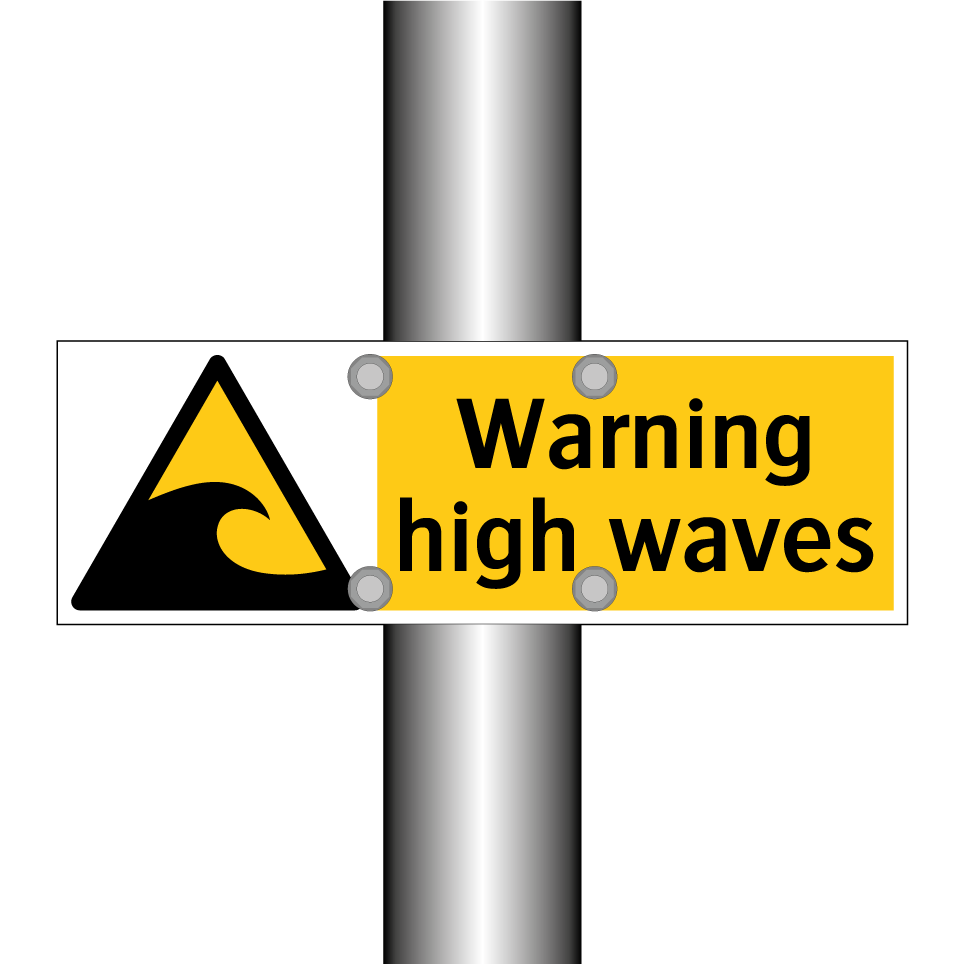 Warning high waves
