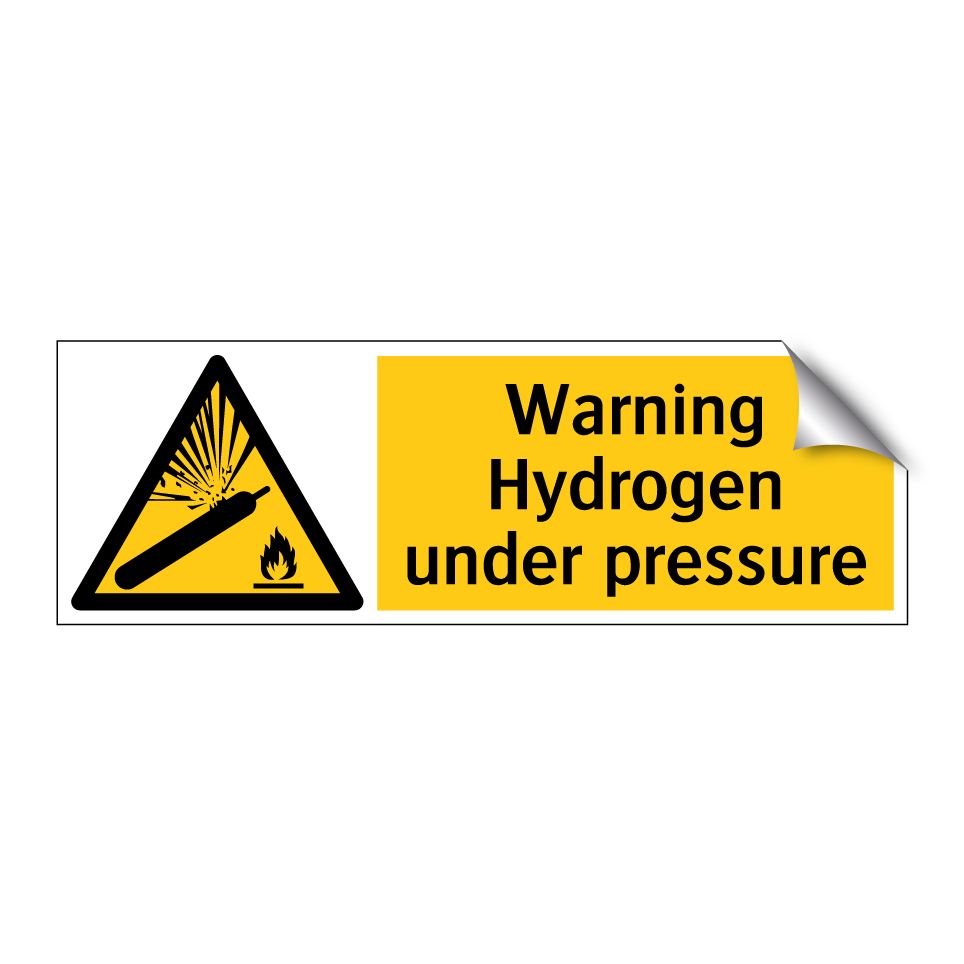 Warning Hydrogen under pressure