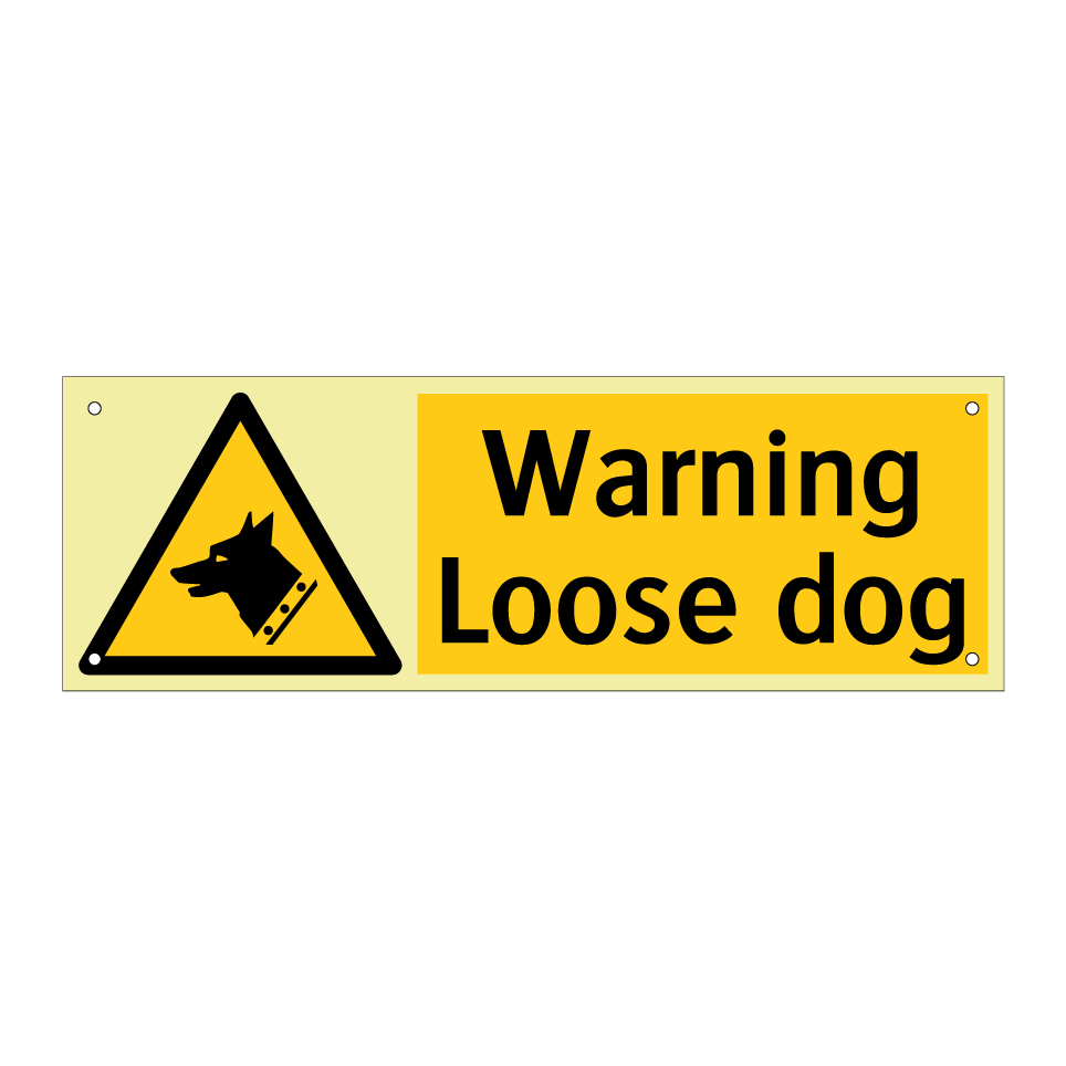 Warning Loose dog