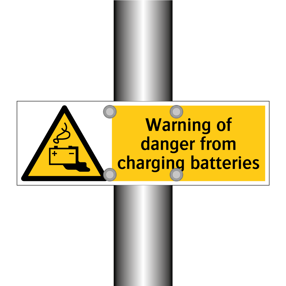 Warning of danger from charging batteries