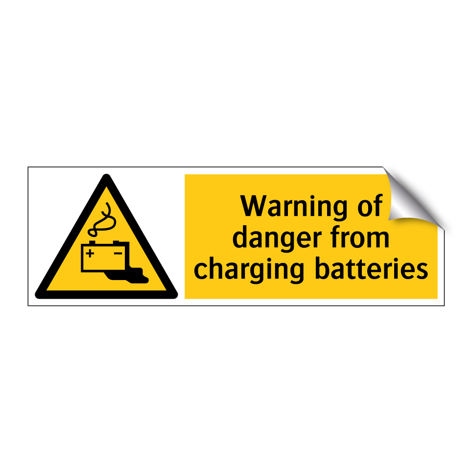 Warning of danger from charging batteries