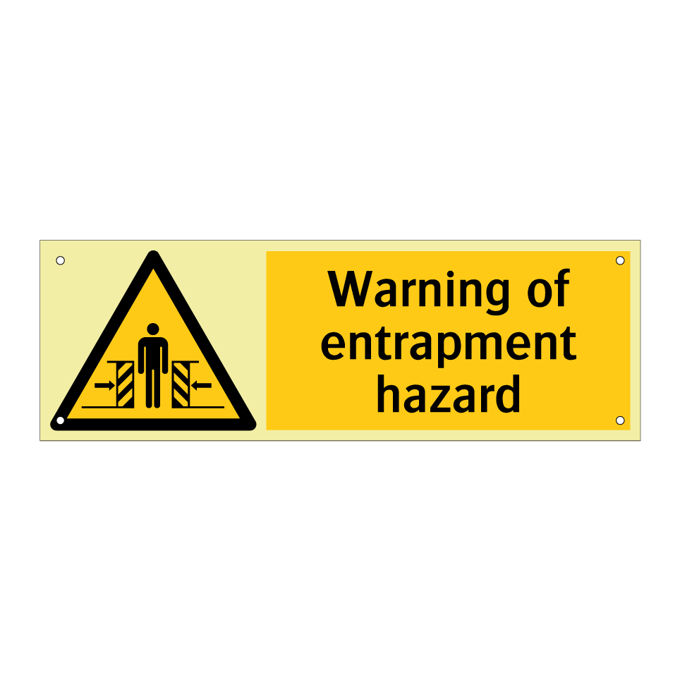 Warning of entrapment hazard