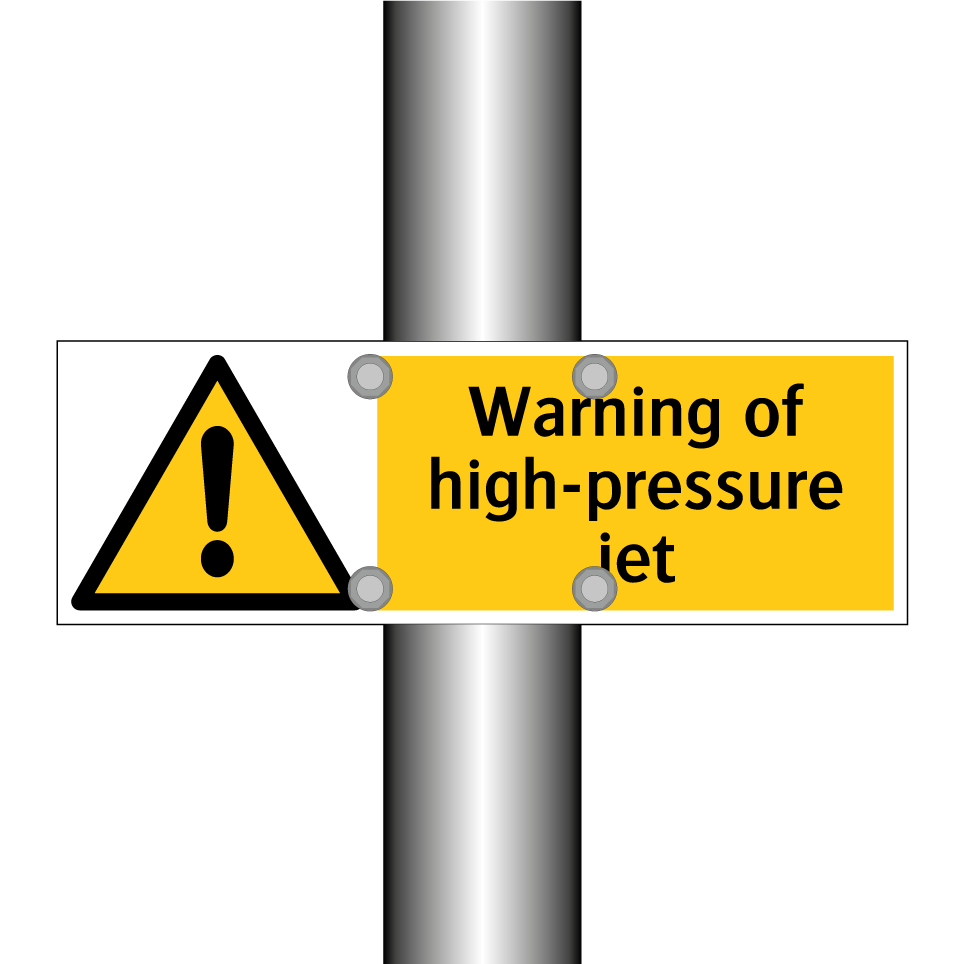 Warning of high-pressure jet