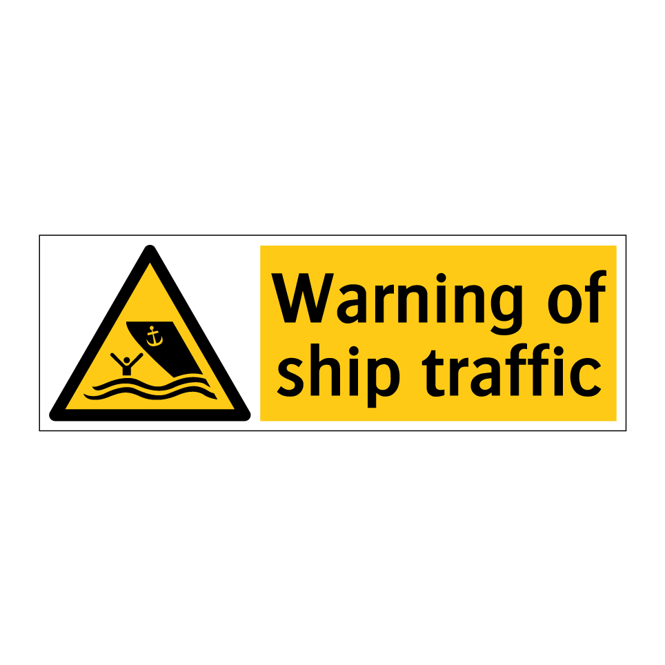 Warning of ship traffic