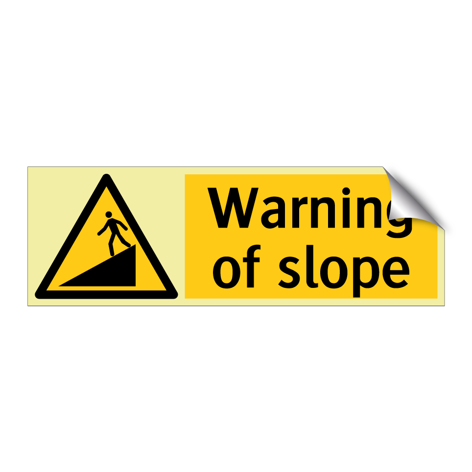 Warning of slope