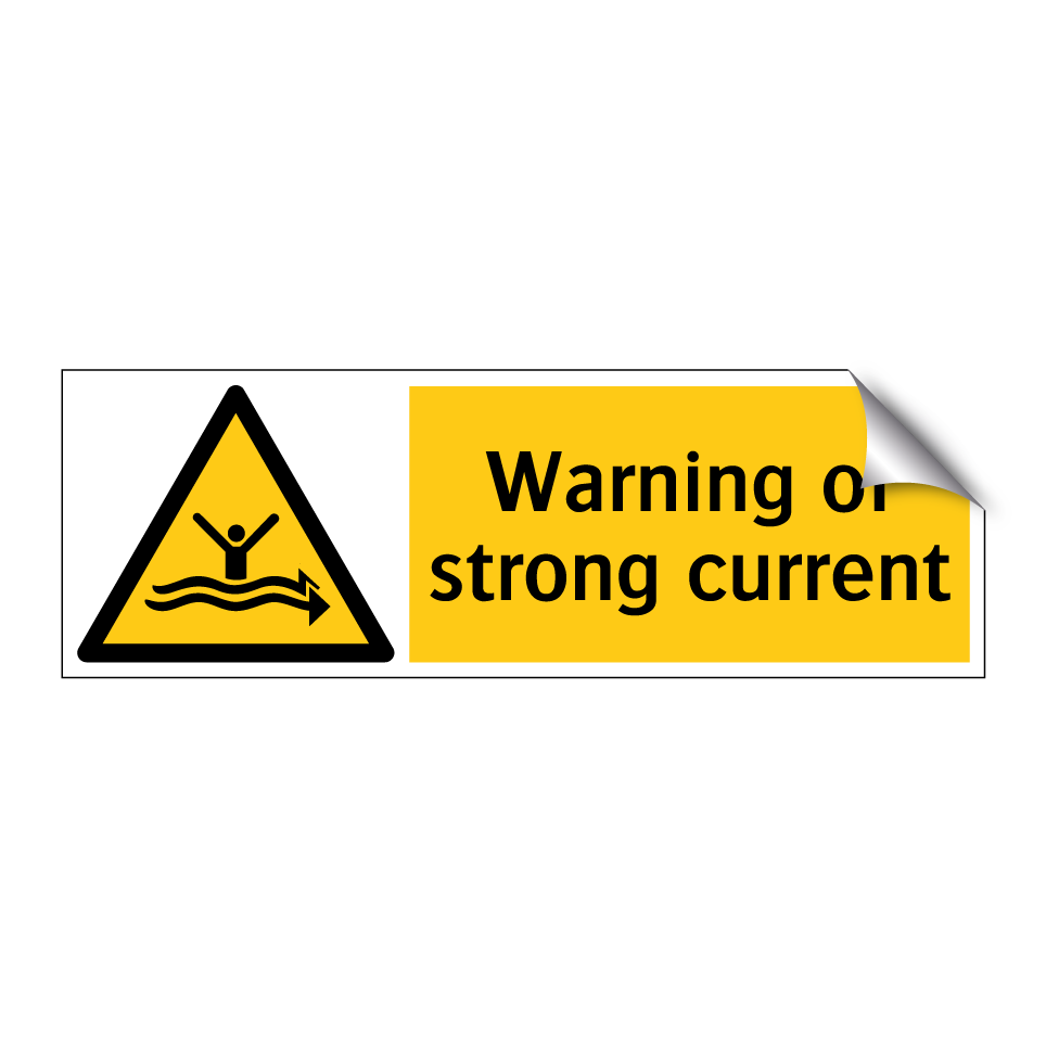 Warning of strong current