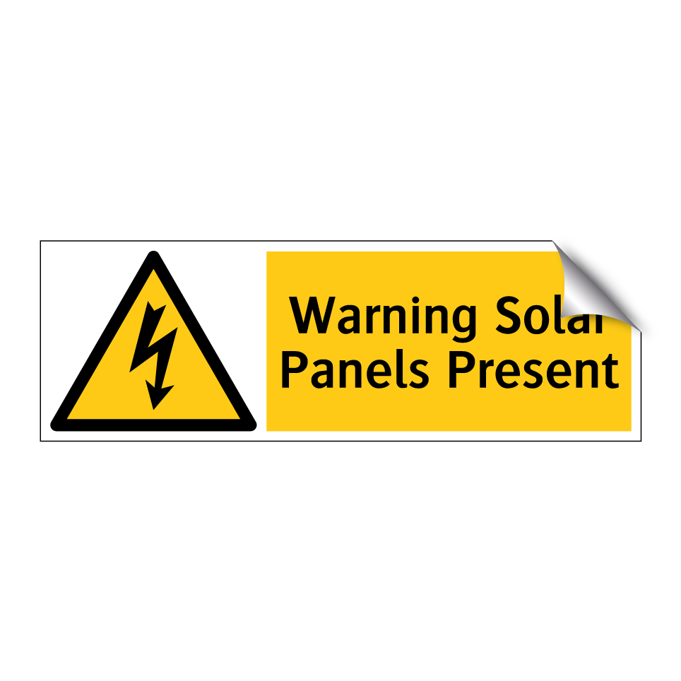 Warning Solar Panels Present