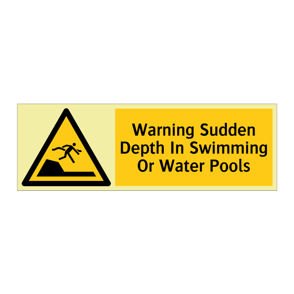 Warning Sudden Depth In Swimming Or Water Pools